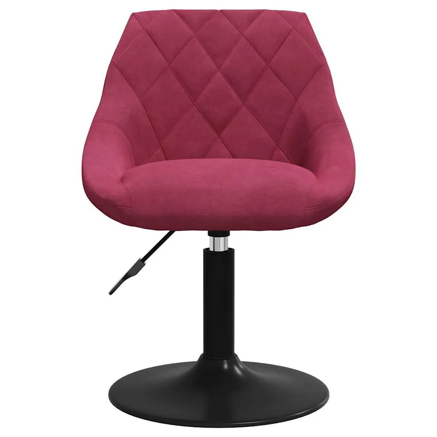 Chaises à manger pivotantes lot de 6 rouge bordeaux velours - 4