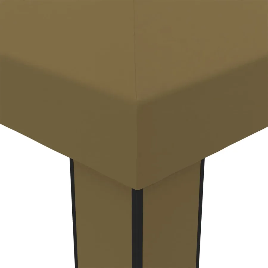 Tonnelle avec double toit 3x6 m Taupe 180 g/m² - 4
