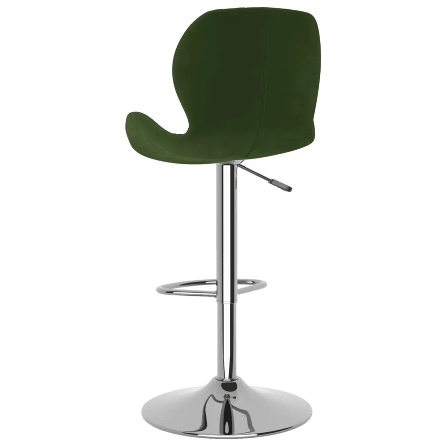 Tabourets de bar lot de 2 vert foncé velours - 6