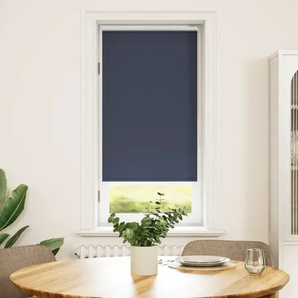 Store enrouleur occultant 44,4 x 100 cm, largeur du tissu 40 cm, bleu marine