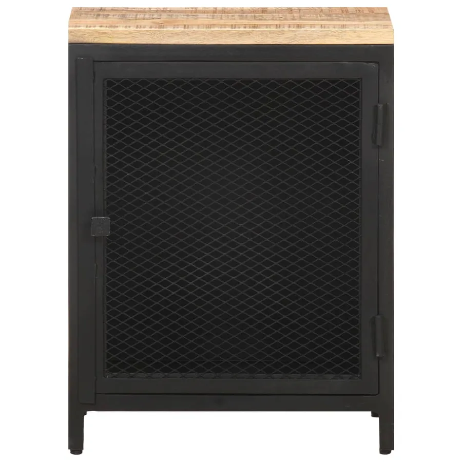 Table de chevet 40x30x53 cm Bois de manguier massif brut - 2