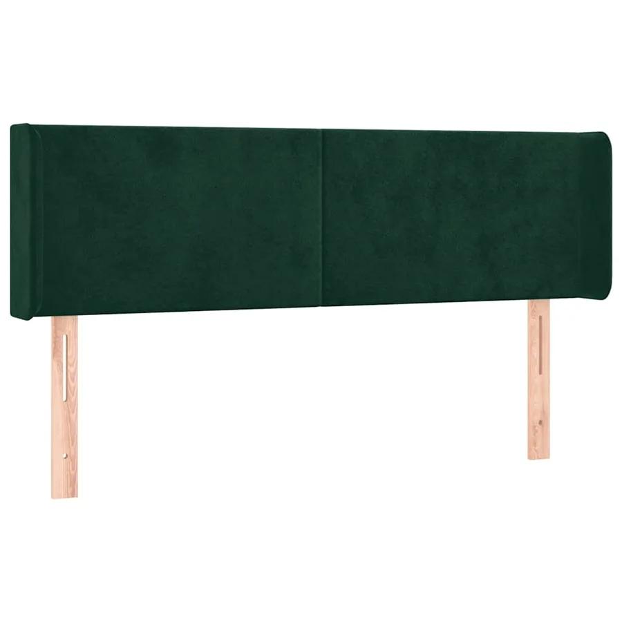 Tête de lit à LED Vert foncé 147x16x78/88 cm Velours - 3