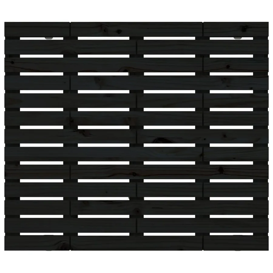 Tête de lit murale Noir 146x3x91,5 cm Bois massif de pin - 4