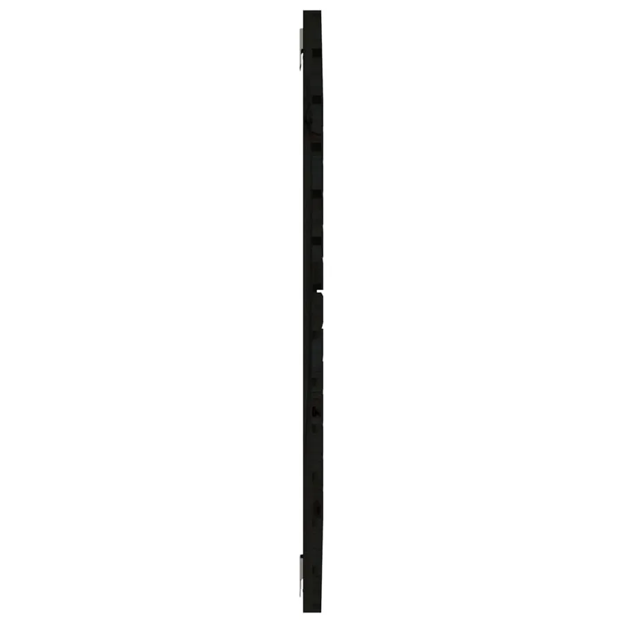Tête de lit murale Noir 146x3x91,5 cm Bois massif de pin - 5