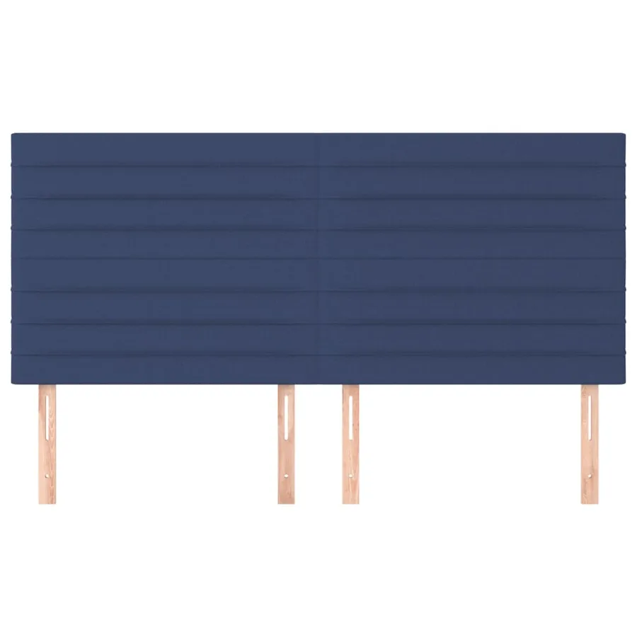 Tête de lit Bleu 160x5x118/128 cm Tissu - 3