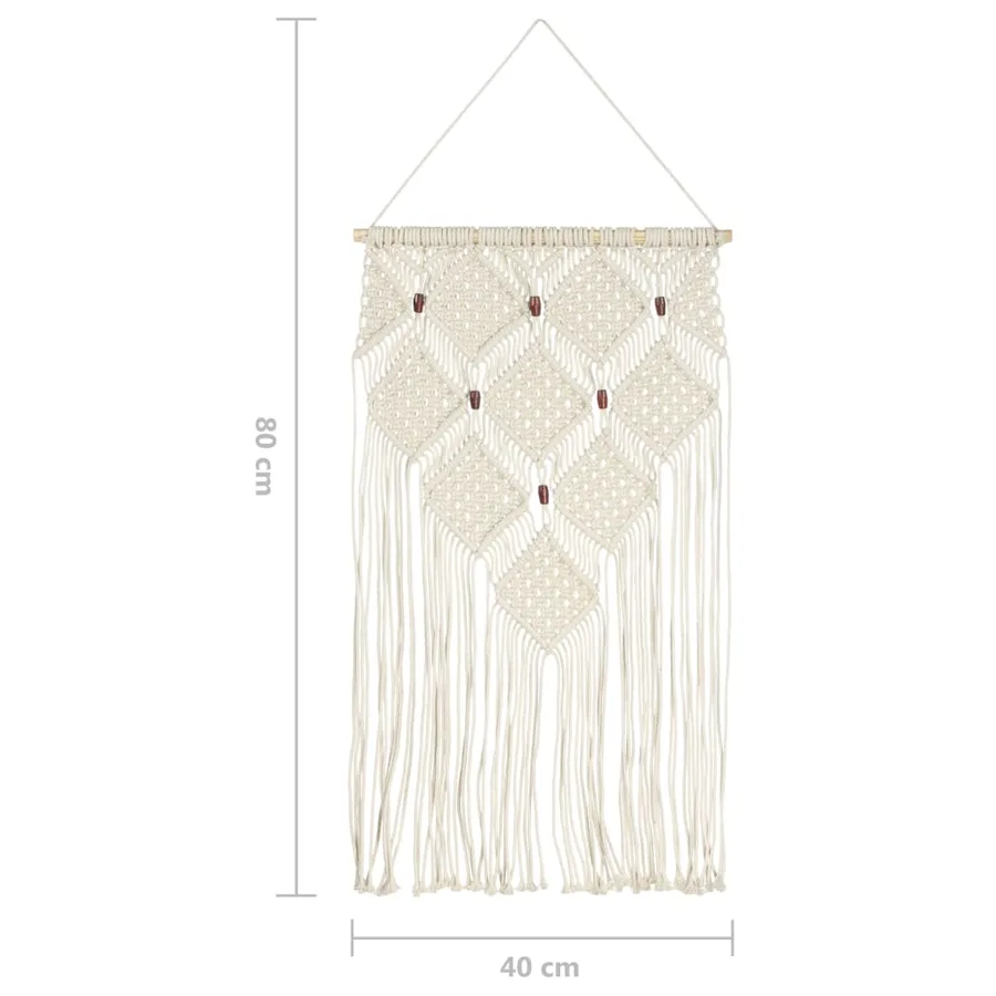 Cintre mural en macramé 40x80 cm Coton - 6