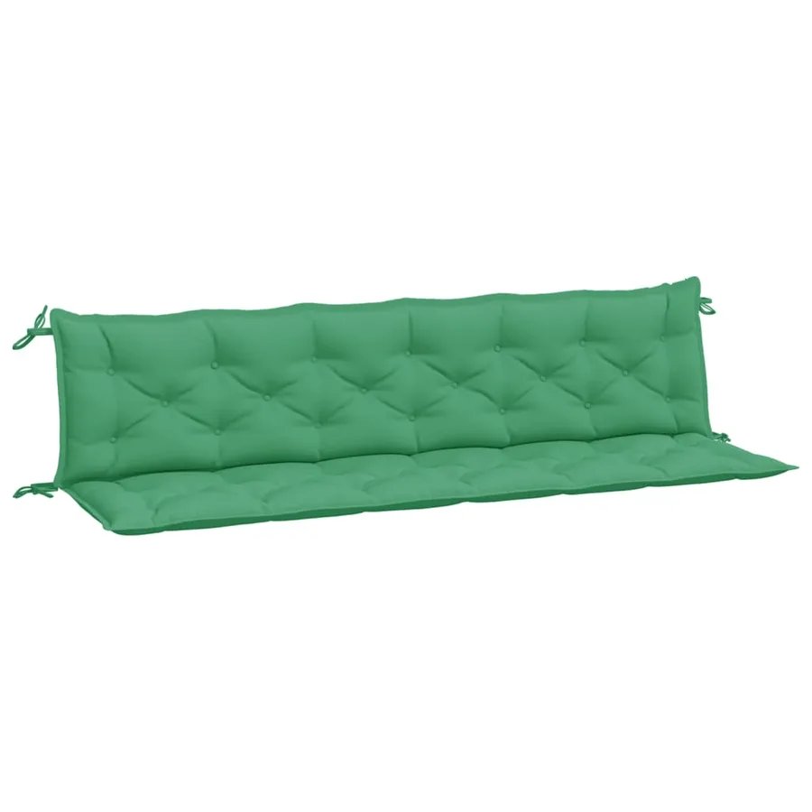Coussins de banc jardin lot de 2 vert 200x50x7 cm tissu Oxford - 2