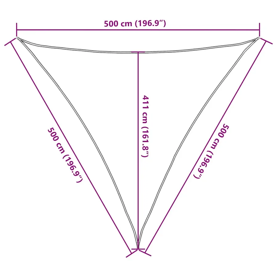 Voile d'ombrage 160 g/m² Rouge 5x5x5 m PEHD - 10