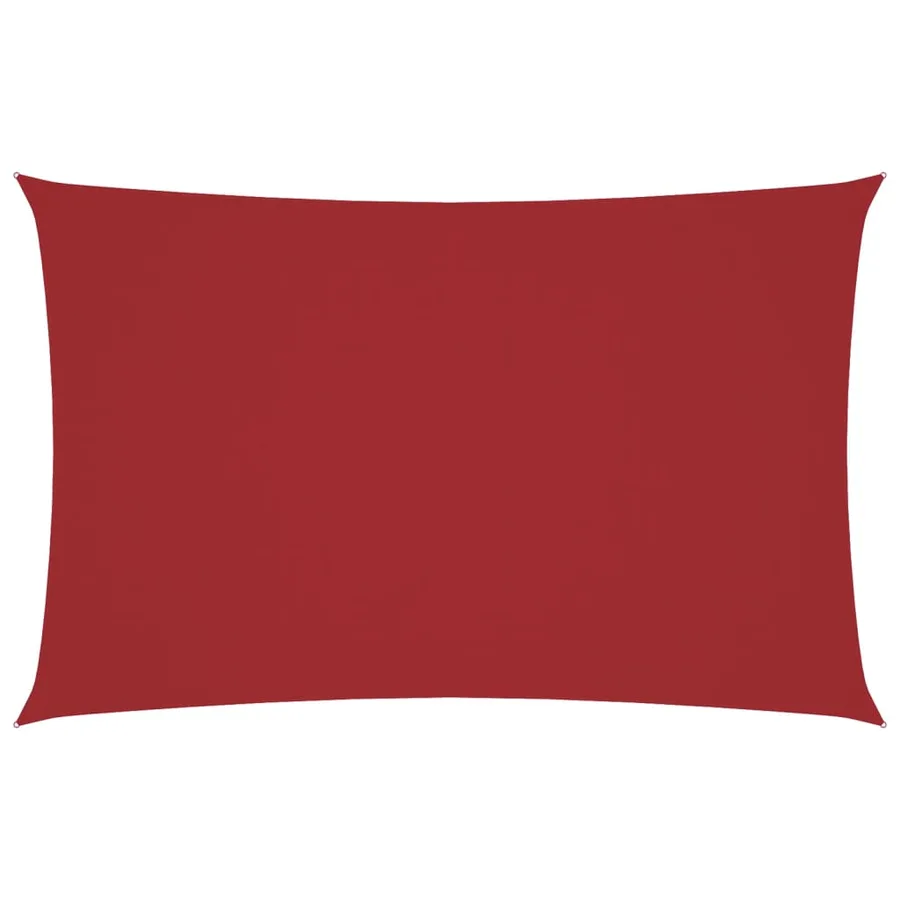 Voile de parasol tissu oxford rectangulaire 4x7 m rouge - 2