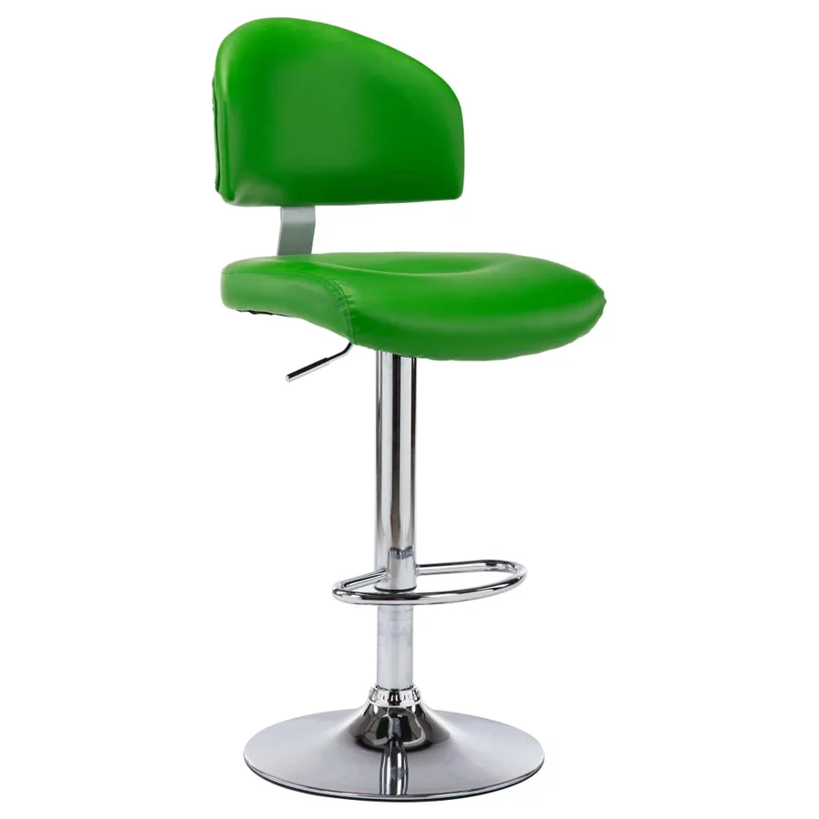 Tabourets de bar lot de 2 vert similicuir - 3