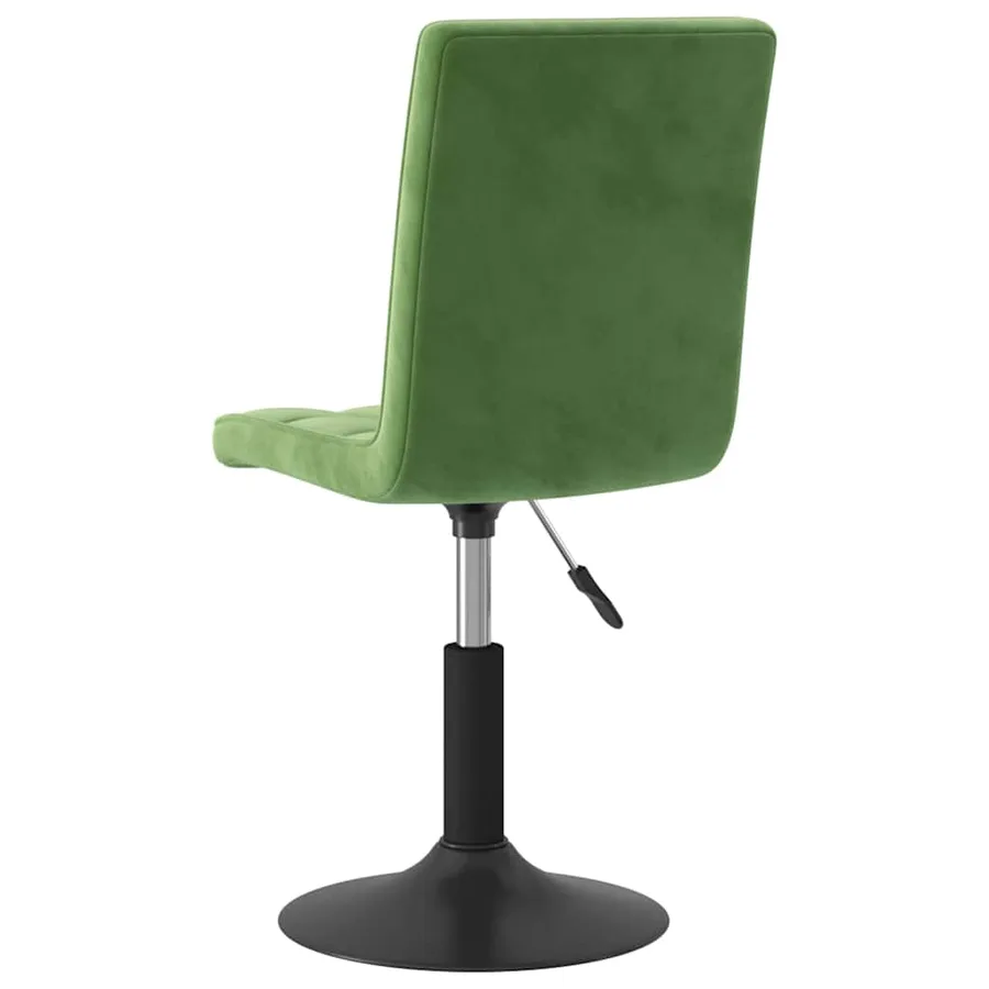 Chaises pivotantes à manger lot de 4 vert foncé velours - 6