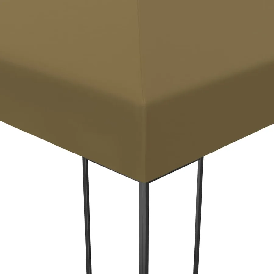 Tonnelle avec guirlande lumineuse à LED 3x4 m Taupe - 6
