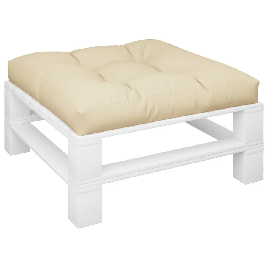 Coussin de palette beige 80x80x12 cm tissu - 3