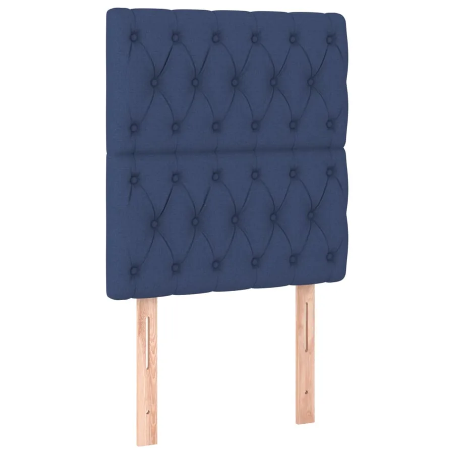 Sommier à lattes de lit avec matelas Bleu 80x200 cm Tissu - 6
