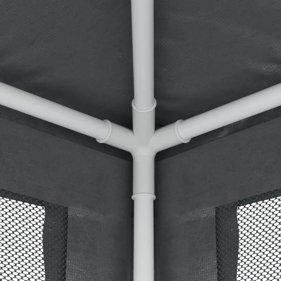 Tente de fête et 10 parois latérales en maille Anthracite 3x12m - 6