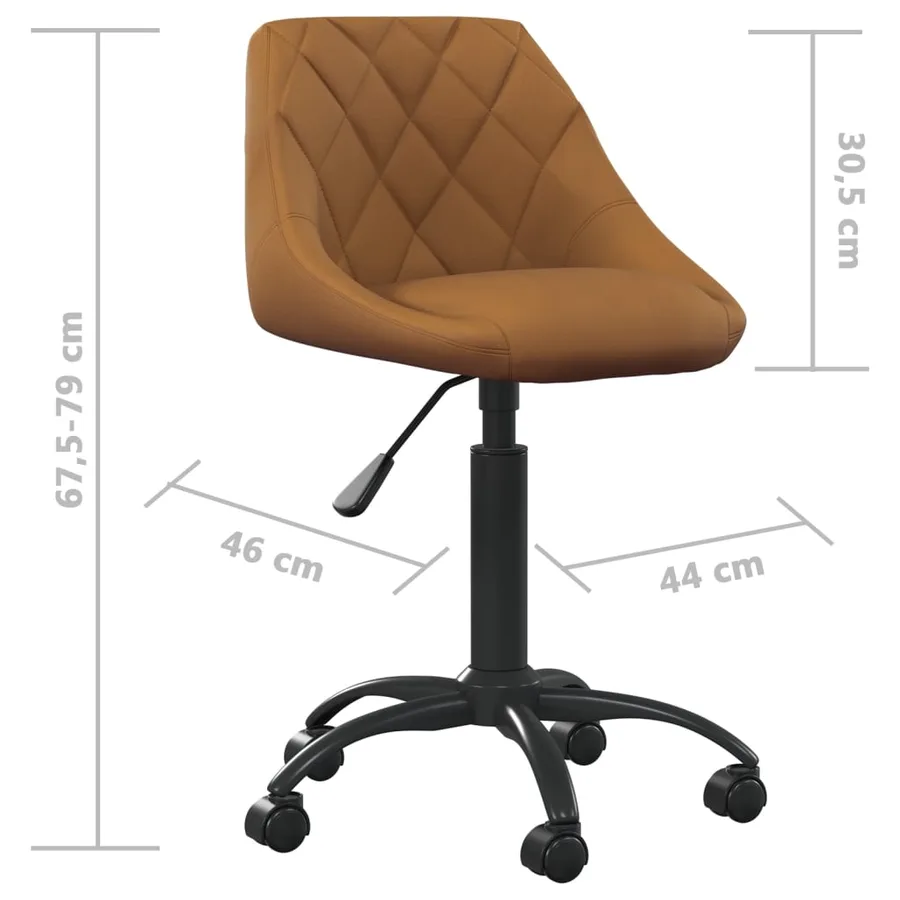 Chaise de salle à manger Marron Velours - 8