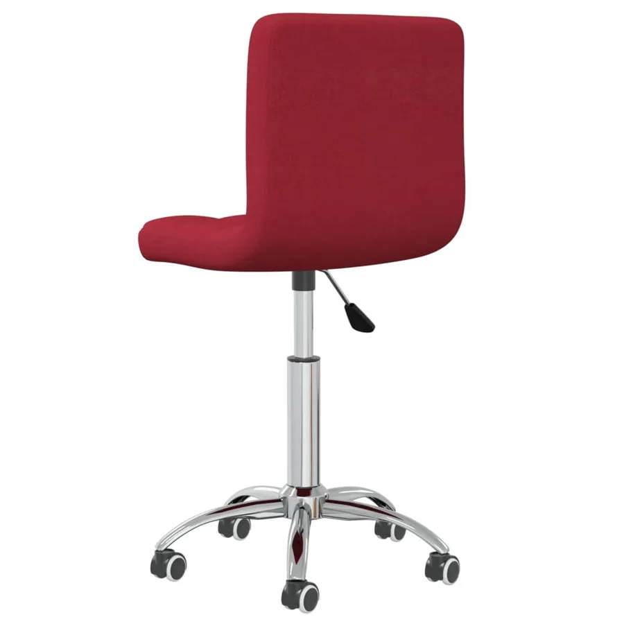 Chaise pivotante de salle à manger Rouge bordeaux Tissu - 4