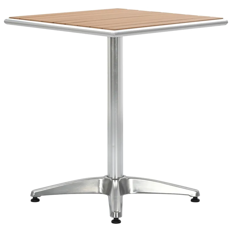 Table de jardin Argenté 60x60x70 cm Aluminium et WPC - 2