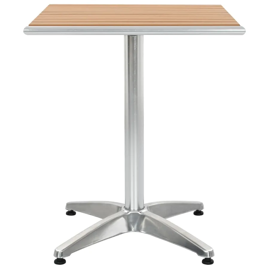 Table de jardin Argenté 60x60x70 cm Aluminium et WPC - 3