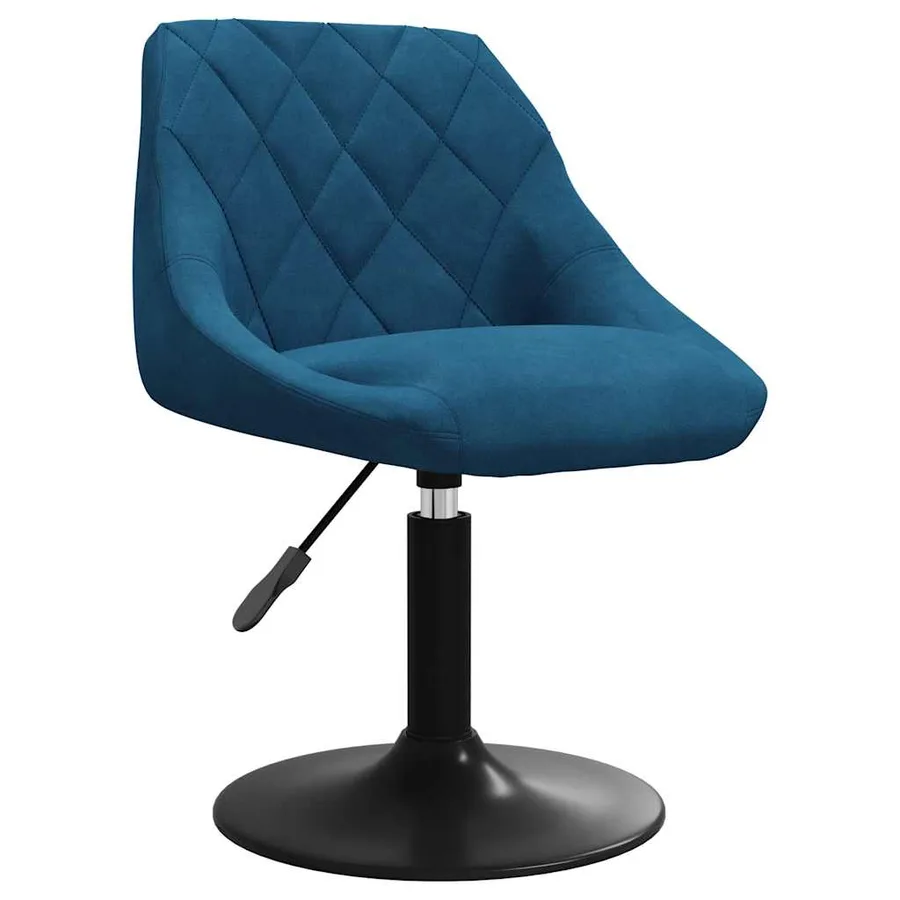 Chaise de salle à manger Bleu Velours - 2