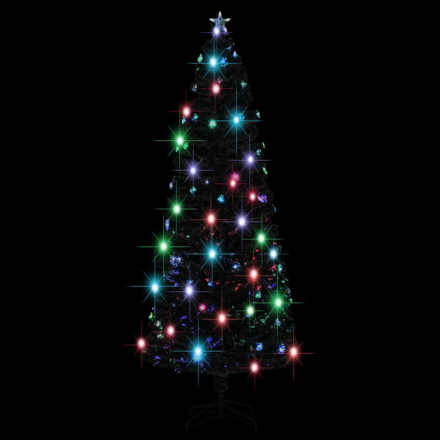 Arbre de Noël pré-éclairé vert et blanc 240 cm fibre optique - 2