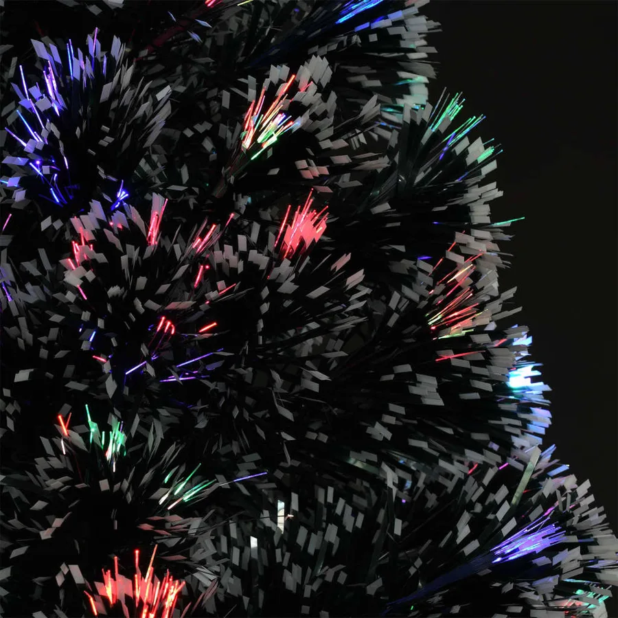 Arbre de Noël pré-éclairé vert et blanc 240 cm fibre optique - 4