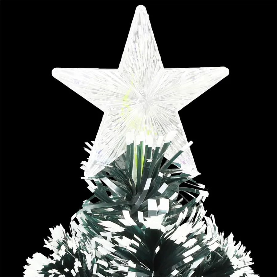 Arbre de Noël pré-éclairé vert et blanc 240 cm fibre optique - 5
