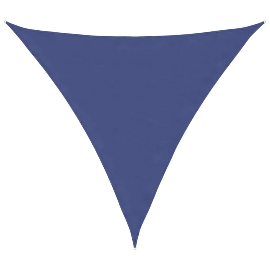 Voile de parasol tissu oxford triangulaire 3x3x3 m bleu - 2
