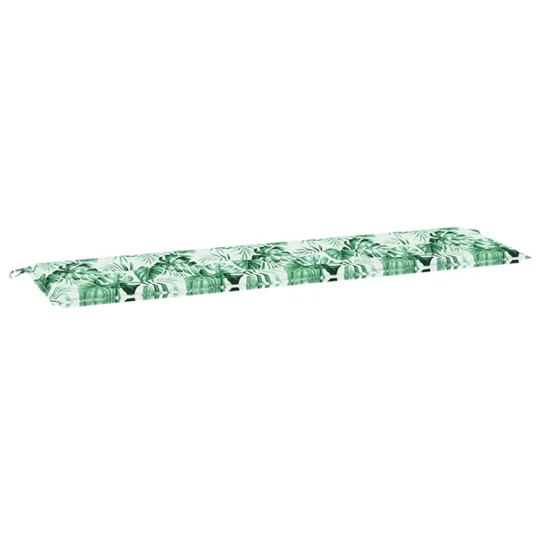 Coussin de banc Tissu Oxford Motif feuille 150 x 50 x 3 cm