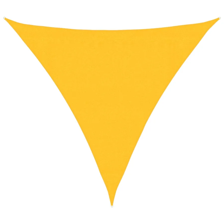 Voile d'ombrage 160 g/m² Jaune 3,6x3,6x3,6 m PEHD - 2