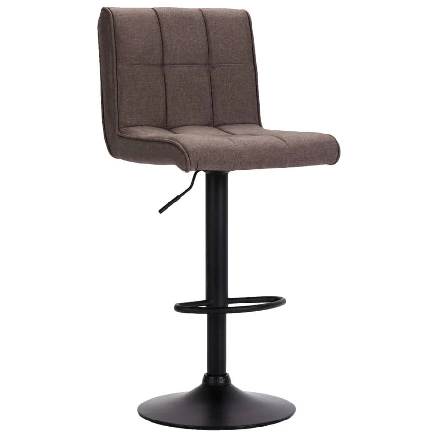 Tabourets de bar lot de 2 taupe tissu - 3