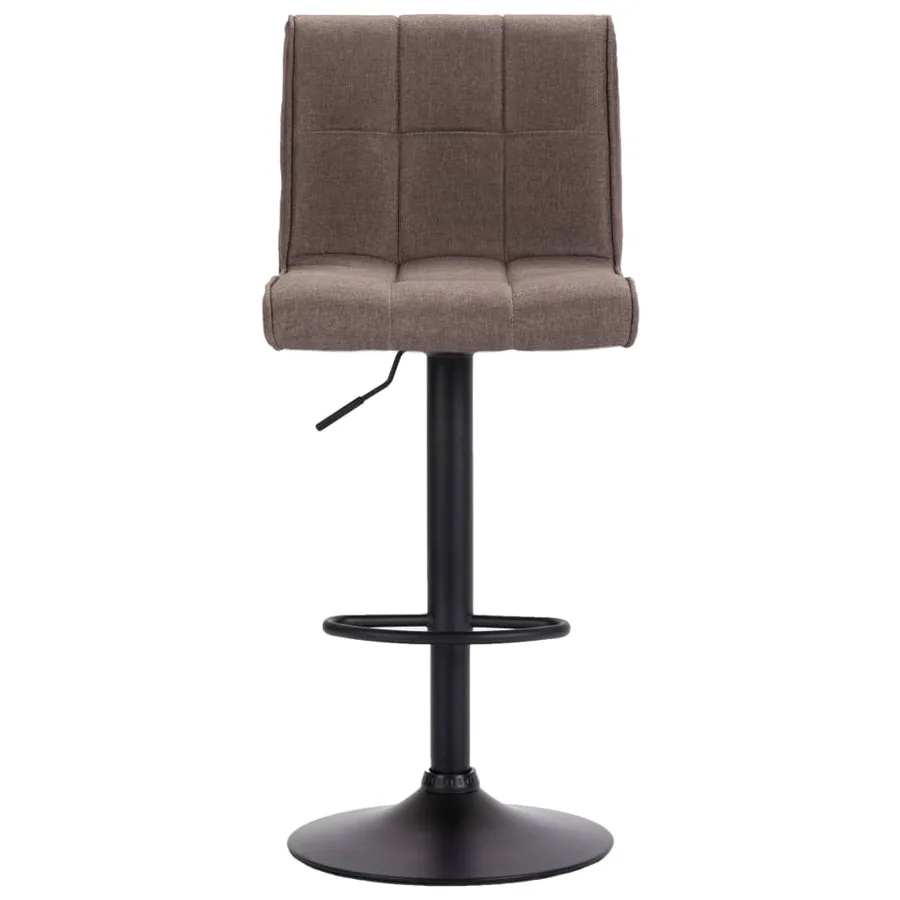 Tabourets de bar lot de 2 taupe tissu - 4