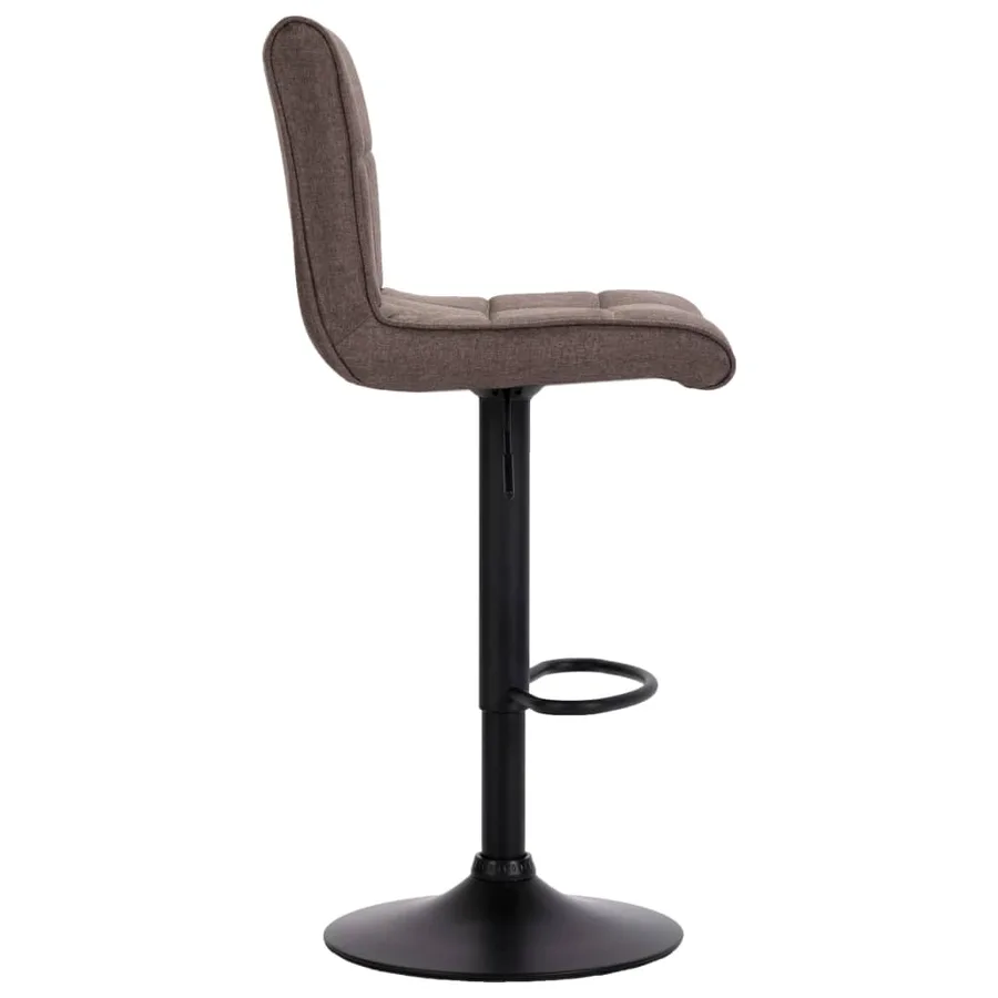 Tabourets de bar lot de 2 taupe tissu - 5