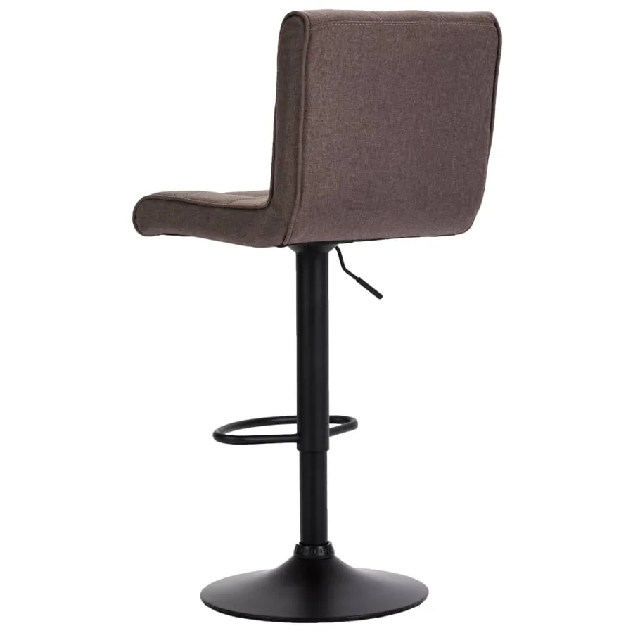 Tabourets de bar lot de 2 taupe tissu - 6