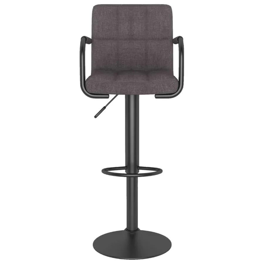 Tabourets de bar lot de 2 taupe tissu - 4