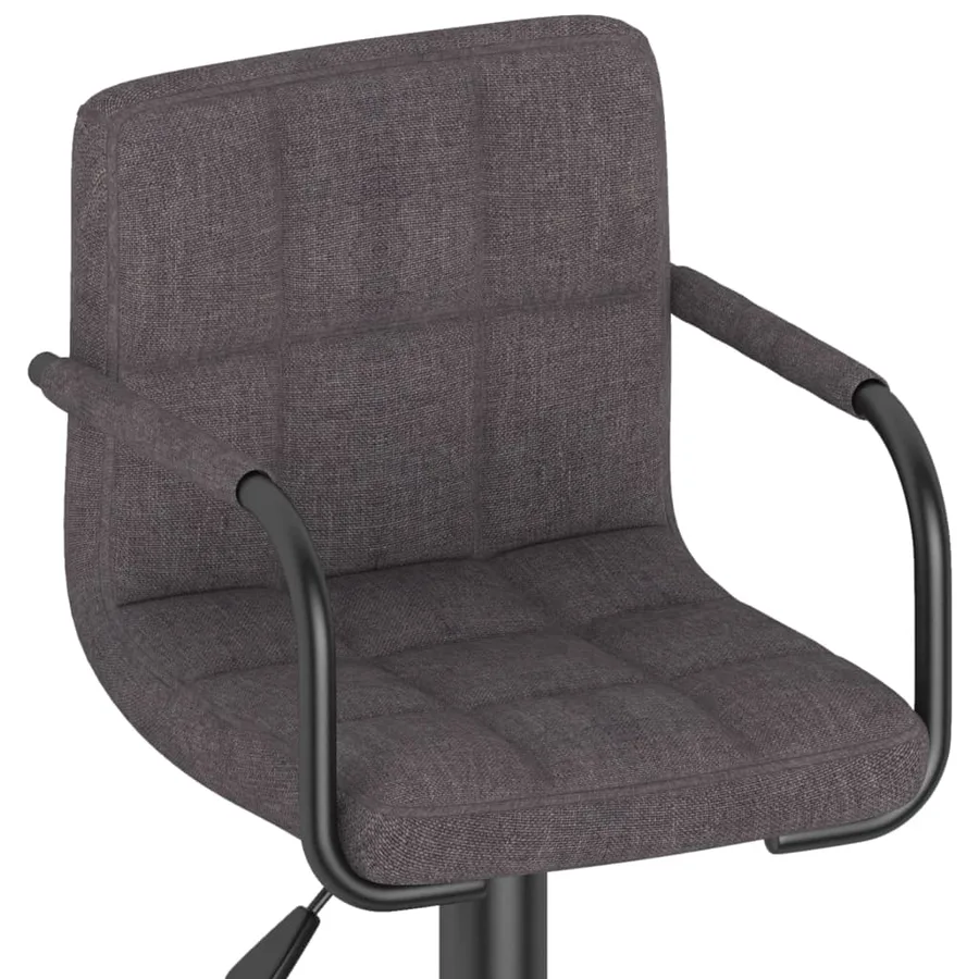 Tabourets de bar lot de 2 taupe tissu - 8