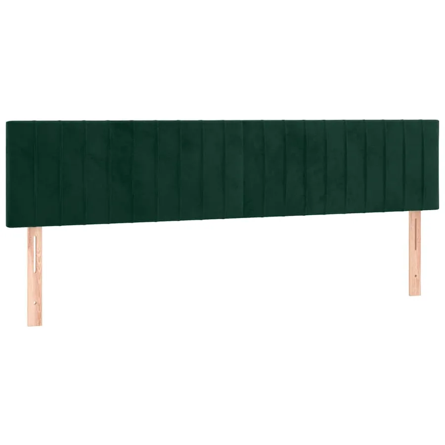 Tête de lit à LED Vert foncé 160x5x78/88 cm Velours - 4