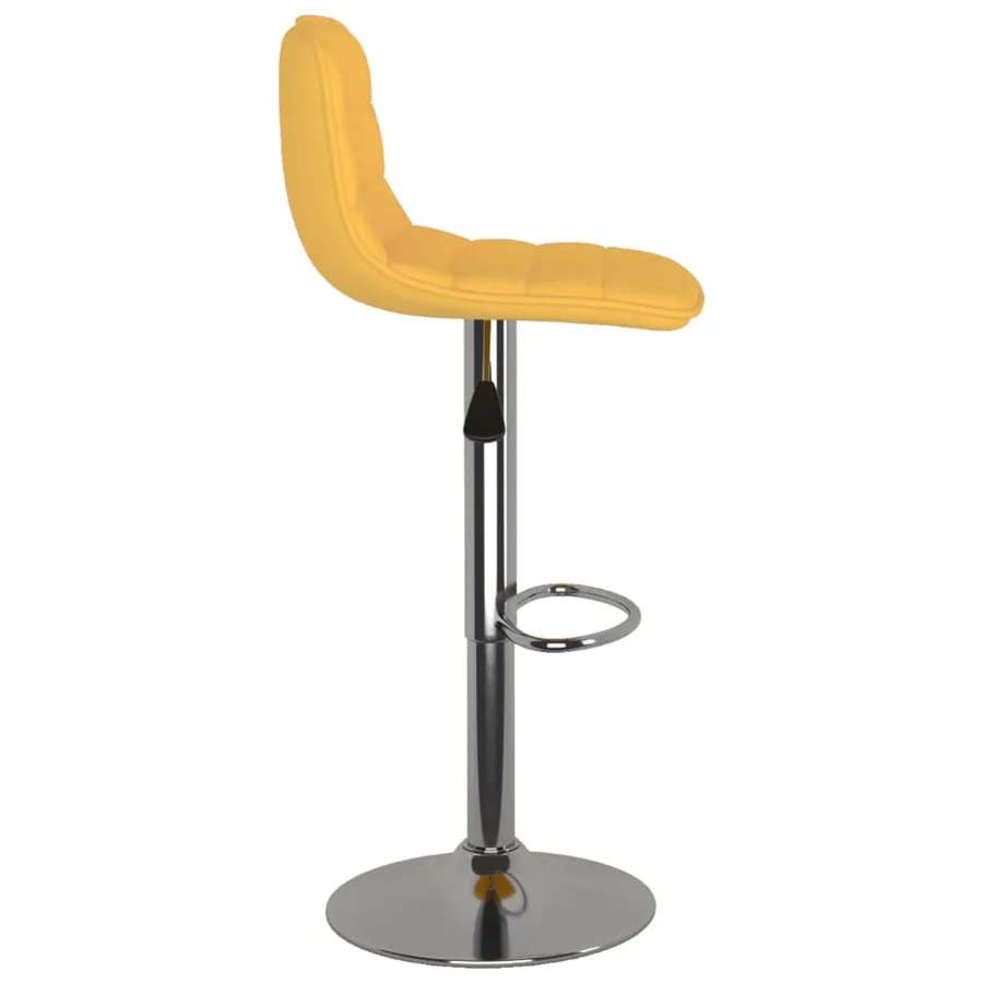 Tabourets de bar lot de 2 jaune tissu - 5
