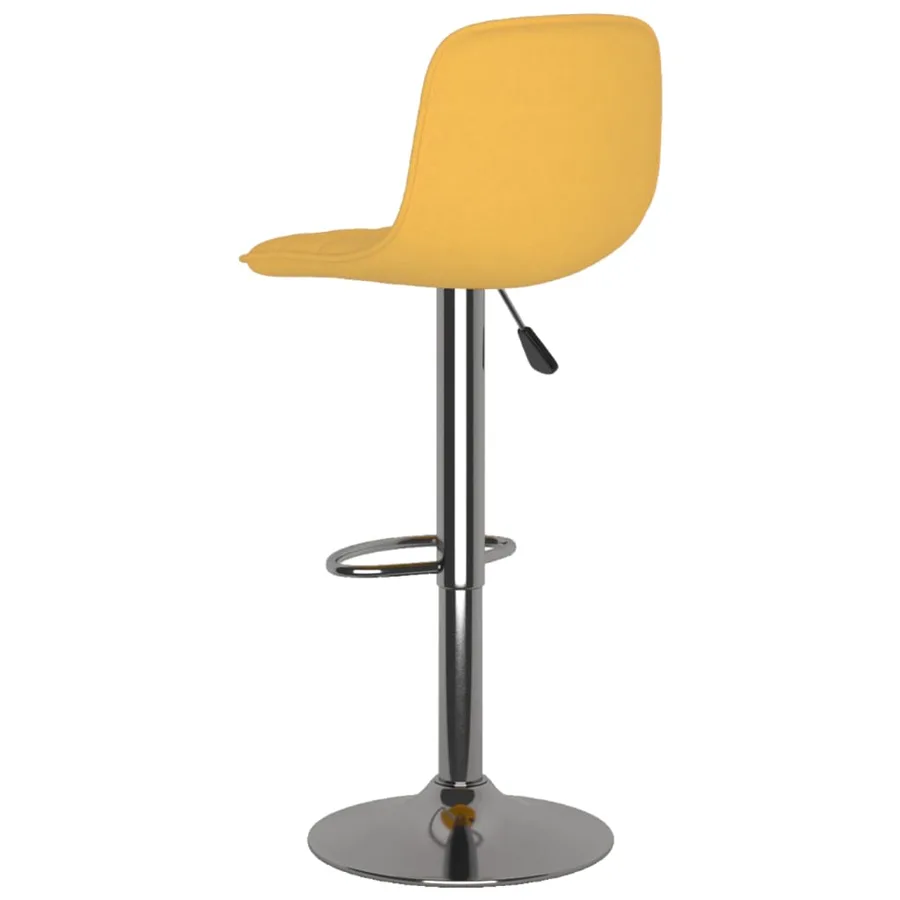 Tabourets de bar lot de 2 jaune tissu - 6