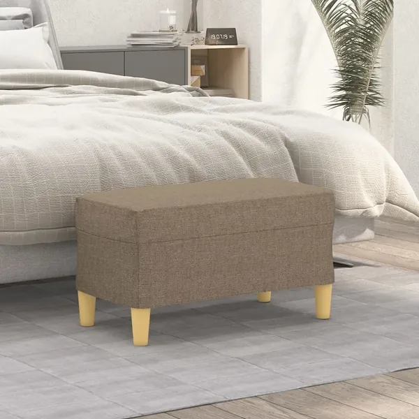 Banc Taupe 70x35x41 cm Tissu
