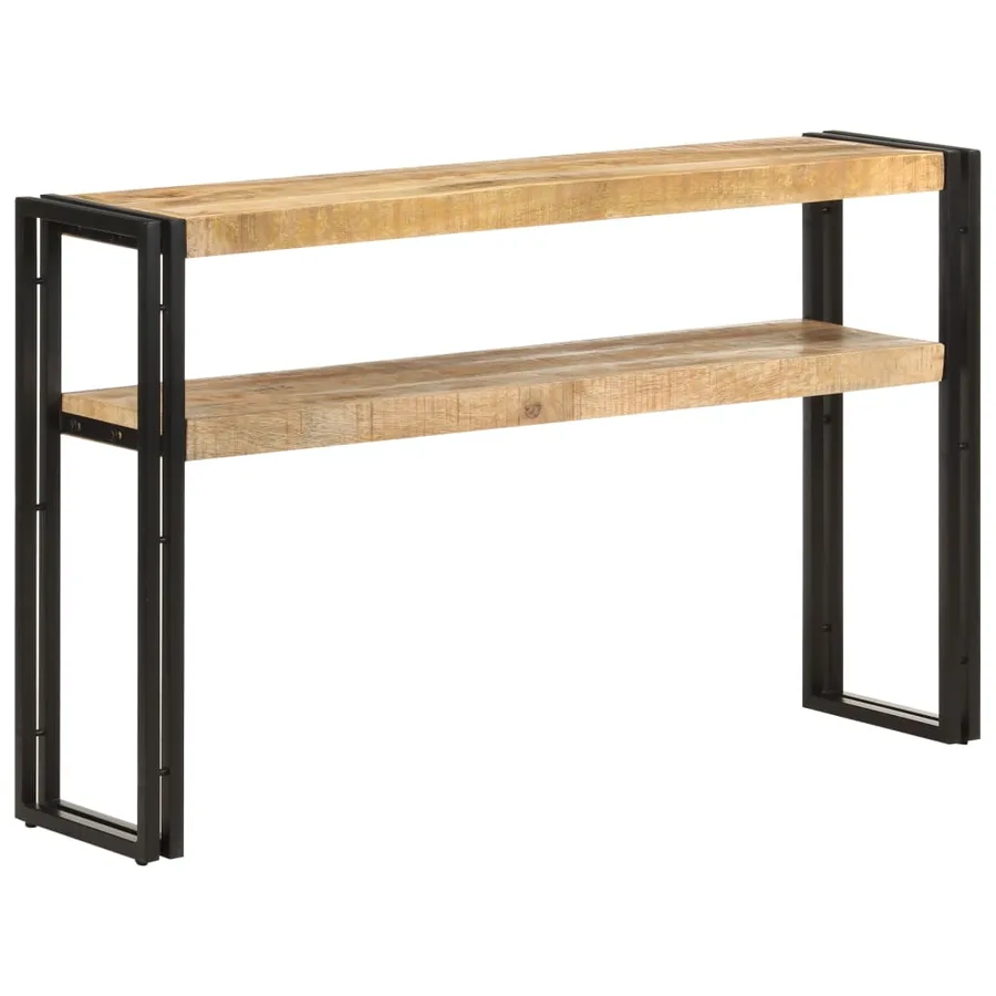 Table console 120x30x75 cm Bois de manguier brut - 7