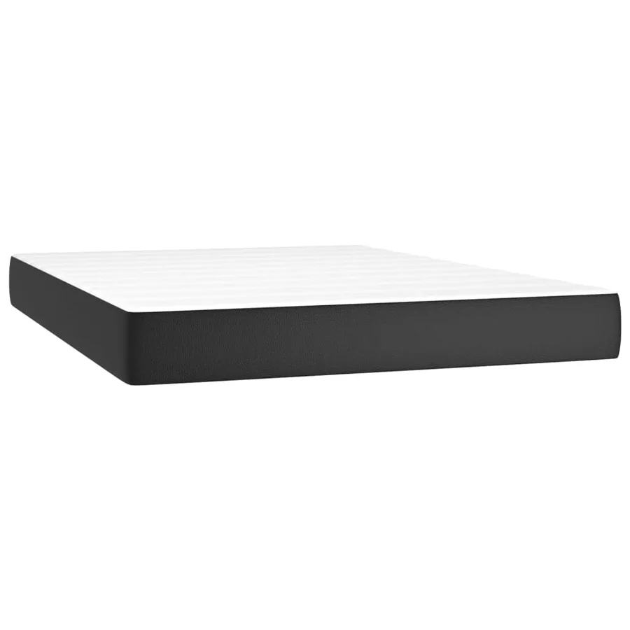 Matelas de lit à ressorts ensachés fermeté moyenne 137x190x20 cm similicuir - 2