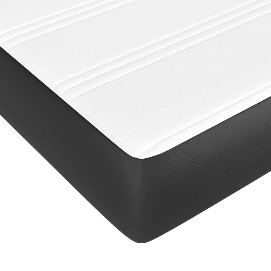 Matelas de lit à ressorts ensachés fermeté moyenne 137x190x20 cm similicuir - 5