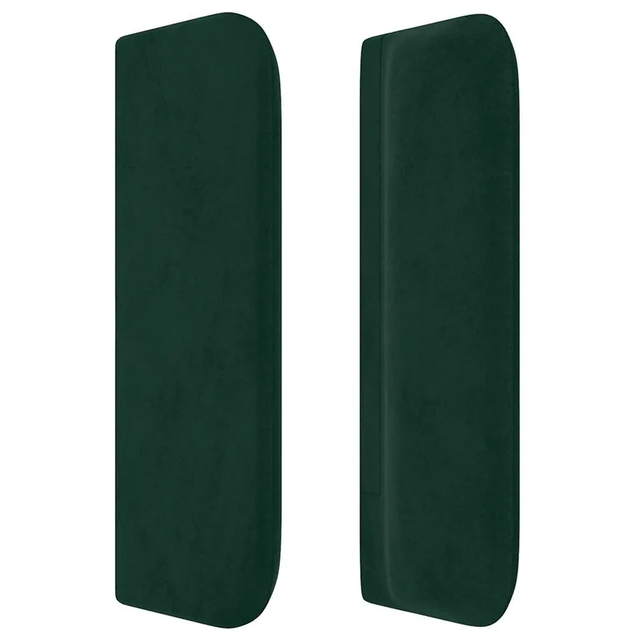 Tête de lit avec oreilles Vert foncé 183x16x78/88 cm Velours - 4