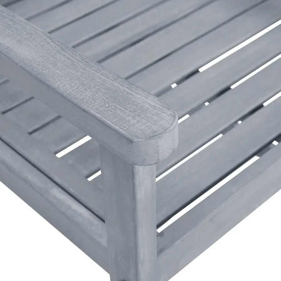 Chaises de jardin et coussins lot de 6 Bois acacia massif Gris - 8
