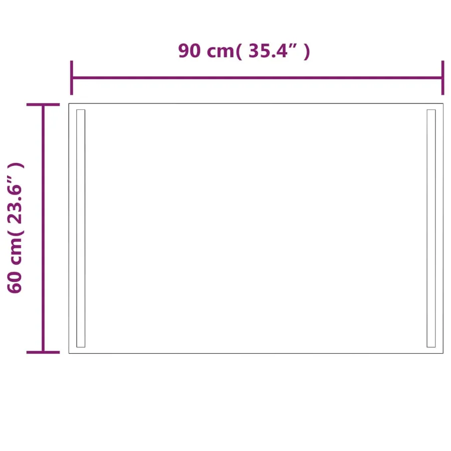 Miroir de salle de bain à LED 60x90 cm - 5