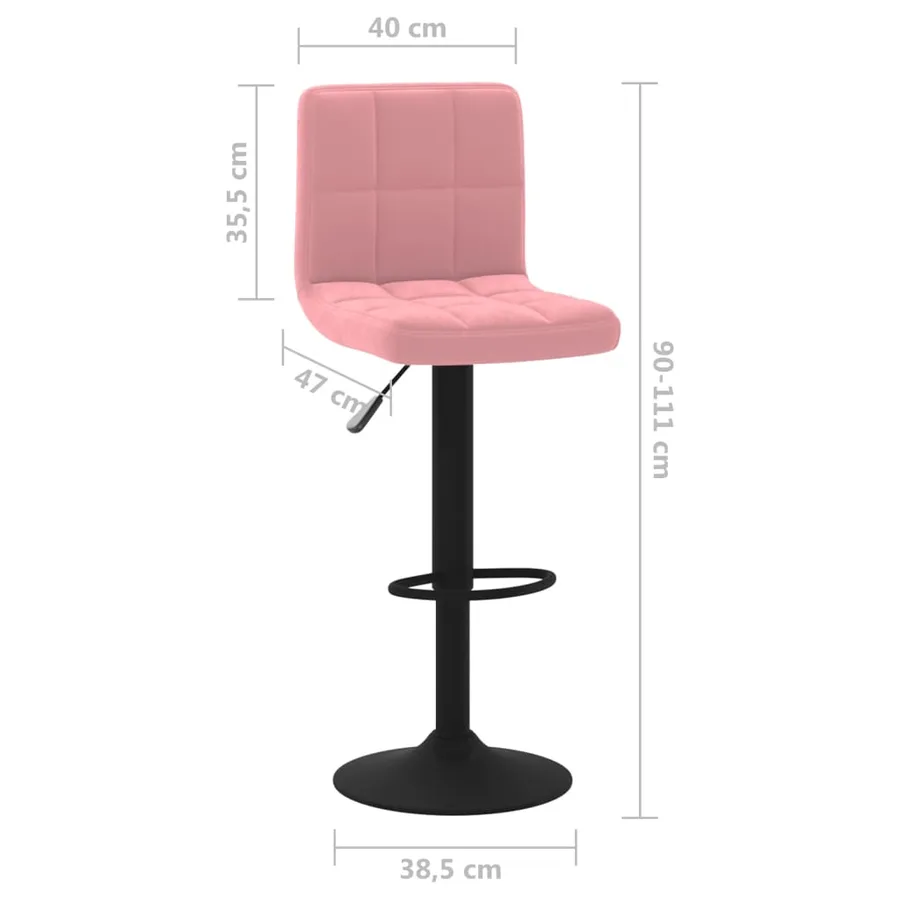 Tabouret de bar Rose Velours - 8