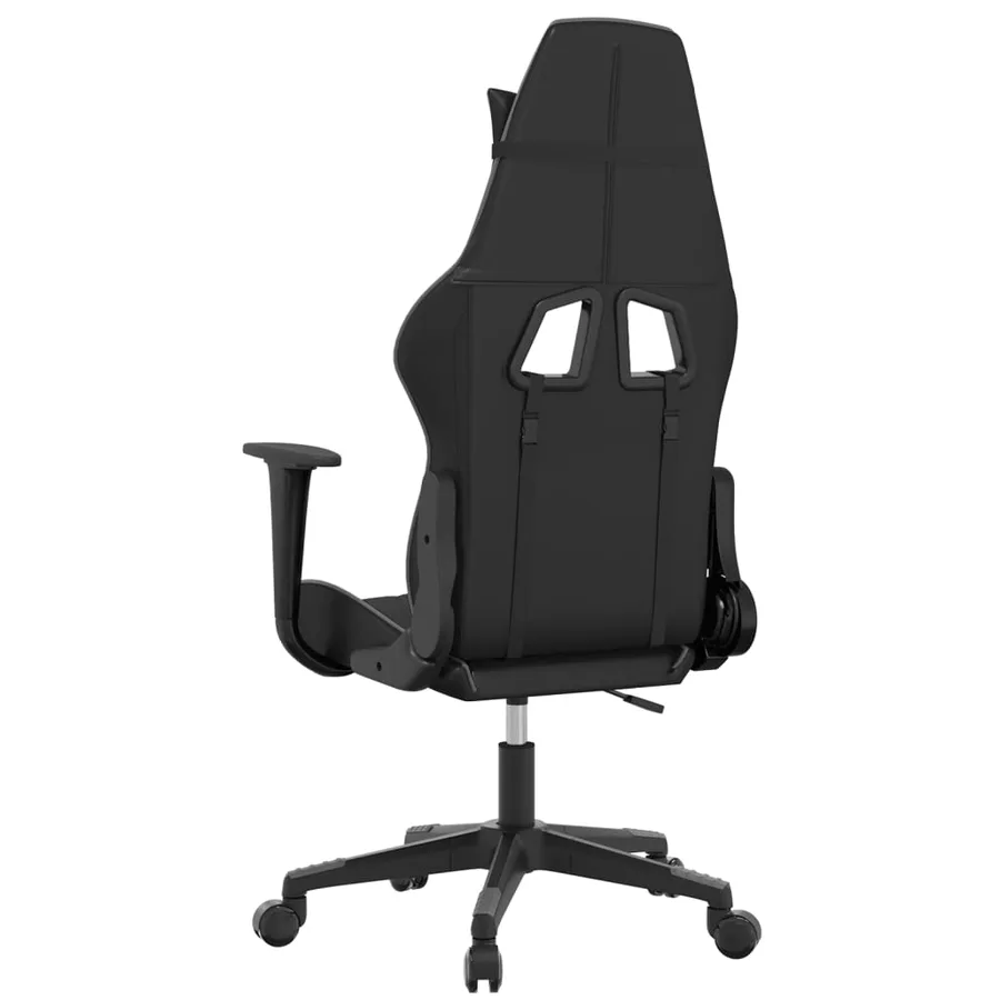Chaise de jeu Noir et gris Similicuir - 5