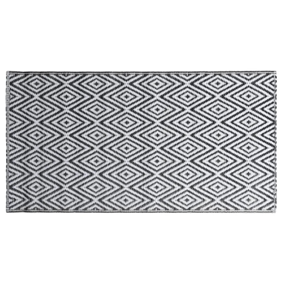 Tapis d'extérieur ARAKIL Blanc et noir 80x150 cm PP - 3