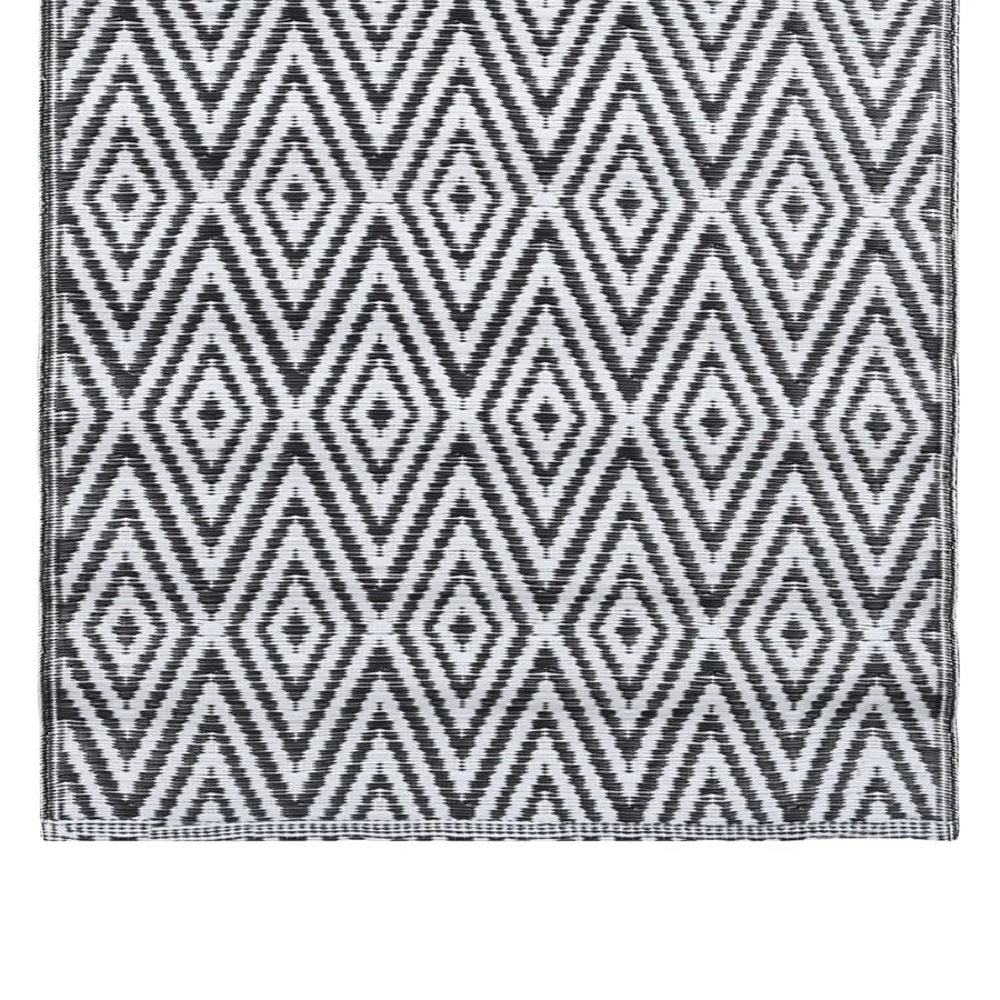 Tapis d'extérieur ARAKIL Blanc et noir 80x150 cm PP - 4